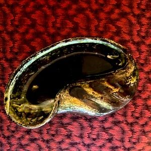VTG MID CENTURY KILN CRAFT POTTERY GREEN TRINKET BOWL